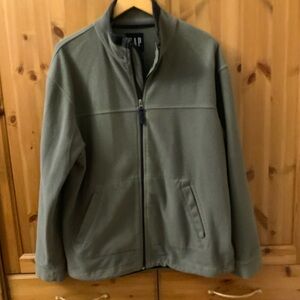 GAP Mens Gray Full Zip Fleece Jacket Size: L